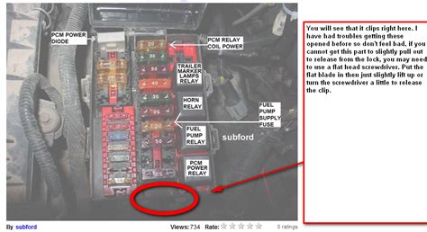 how to open power distribution box 1992 f350|ford distribution box removal.